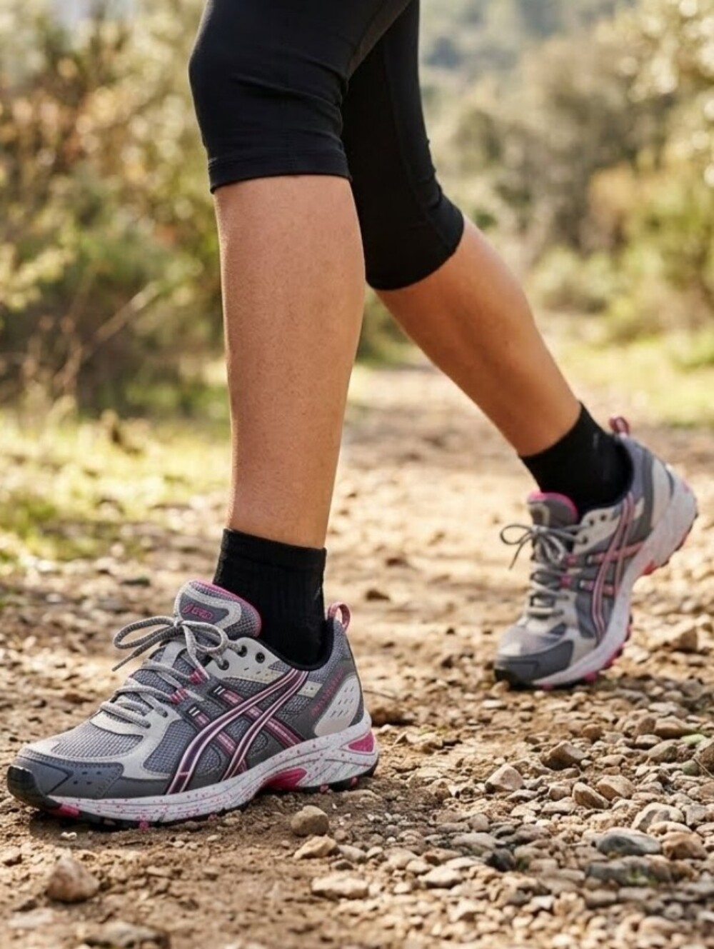 Asics Gel Enduro Women's Gray with Pink Athletic Running Shoes Sz 7